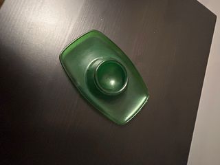 Porta Uovo Vintage Verde Trasparente Anni '60