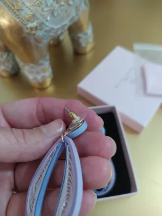 Pendientes Bésame Muxo Vórtice Lágrima Lavanda