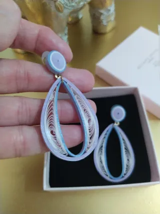 Pendientes Bésame Muxo Vórtice Lágrima Lavanda