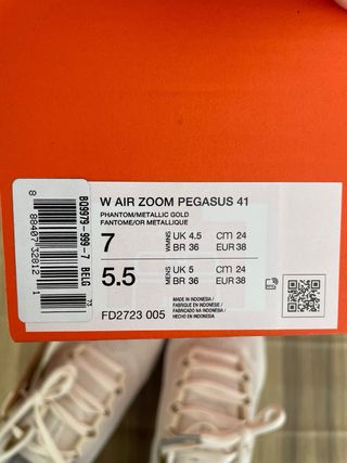Nike Air Zoom Pegasus 41 Talla 41 Beige/Dorado