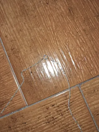 Cadena bañada en plata fina