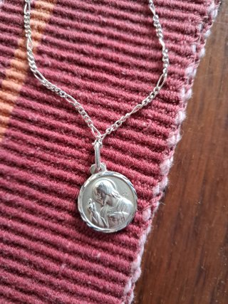 Cadena bañada en plata fina