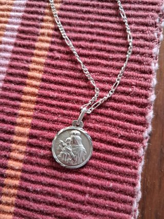 Cadena bañada en plata fina