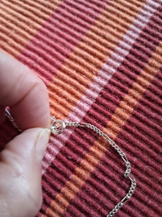 Cadena bañada en plata fina