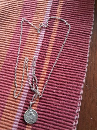 Cadena bañada en plata fina