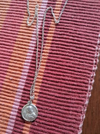 Cadena bañada en plata fina