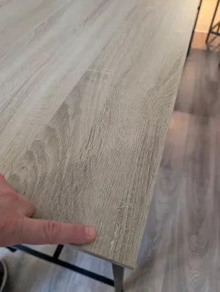 Mesa alta cocina madera (melamina) y metal