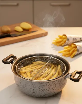 Pentola per friggere Mamu 24cm con cestello