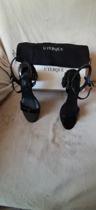 Conjunto Uterqüe Sandalias y Bolso Joya Ceremonia