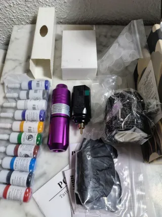 Kit  maquina de Tatuaje Inalámbrico Poseidón