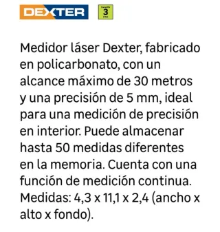 Medidor Láser Dexter