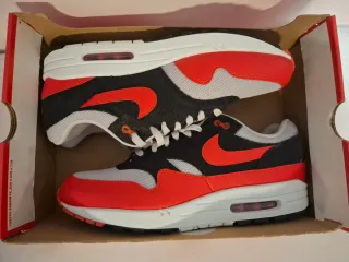 Nike Air Max 1 Hombre Negro Rojo
