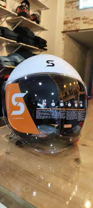 Casco SKA-P 1Sha Zen Blanco Brillo Talla XS
