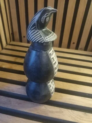 Figura Egipcia Antigua Tallada 3 piezas