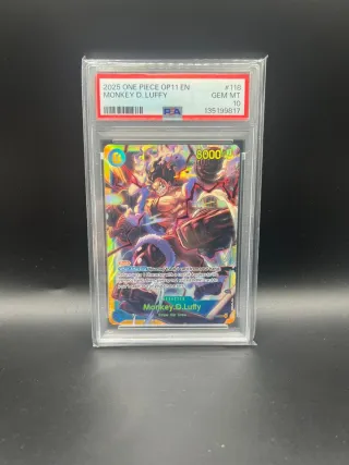 One Piece Monkey D Luffy PSA 10 OP11-118