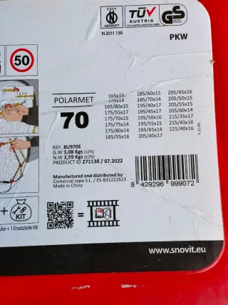 Cadenas de Nieve Polarmet Talla 70