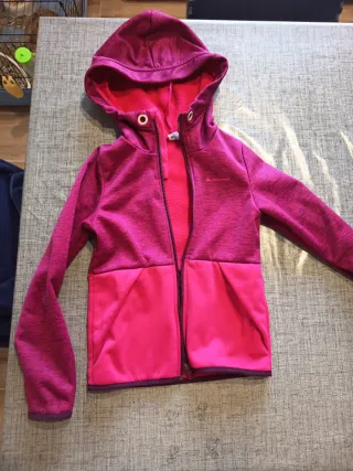 Chaqueta deportiva niña Quechua rosa