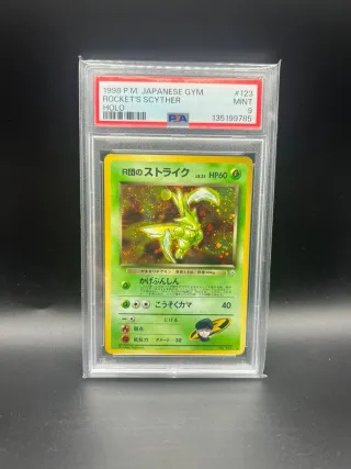 Rocket's Scyther Holo PSA 9 Giapponese #123