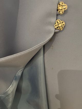 Traje de fiesta azul para señora