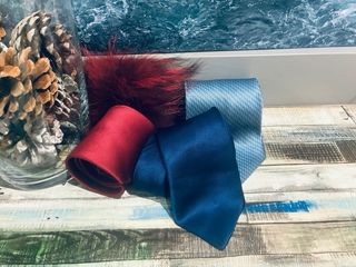 Pack 3 Corbatas Hombre LedoAlberti Azul y Burdeos