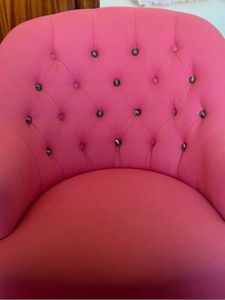 Chaise ongue rosa,butaca los dos artículos 350€