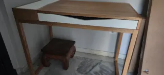 Escritorio Roble Chapado Blanco