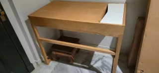 Escritorio Roble Chapado Blanco