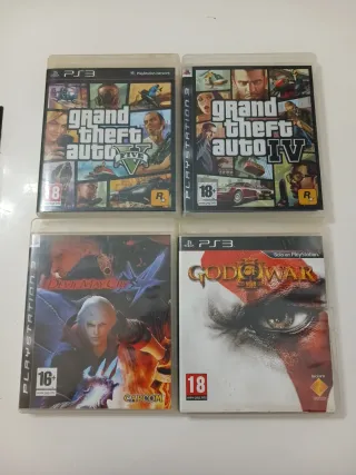 Juegos PS3: GTA V, GTA IV, DMC, God of War