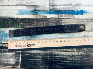 Pulsera Cuero Marrón Oscuro 20 CM Trenzada