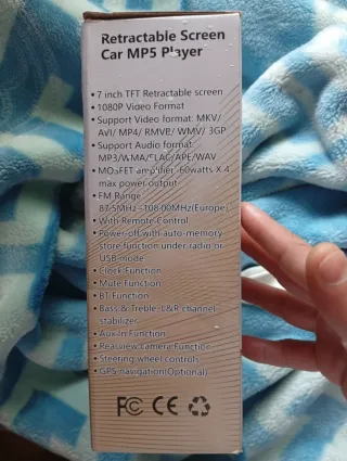 Reproductor Coche Pantalla Retráctil MP5