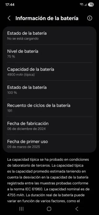 Samsung Galaxy S25+ (menos de 1 año de uso)