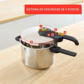 Olla presión / express Tefal 6 litros + cestillo