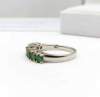 Anillo Plata Esmeraldas Naturales