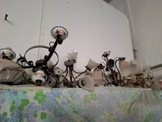 Lámpara de techo floral vintage