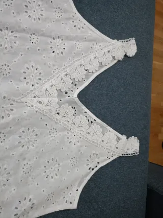 Blusa mujer encaje blanca Talla XL