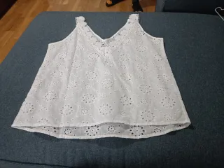 Blusa mujer encaje blanca Talla XL