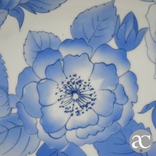 Prato bolo porcelana Artibus, decorado com flores
