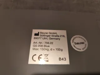 Báscula digital Beurer