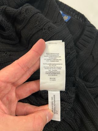 Jersey Polo Ralph Lauren Negro Cable Knit