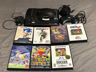 Consola Sega Mega Drive con 7 juegos