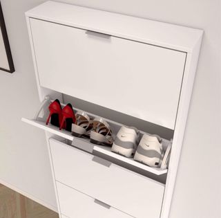 Zapatero Blanco 5 Compartimentos