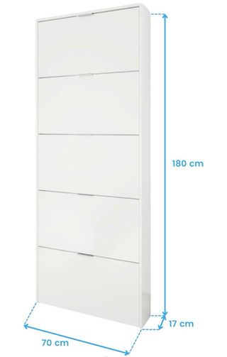 Zapatero Blanco 5 Compartimentos