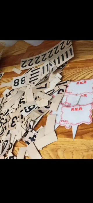 Lote números precios vintage