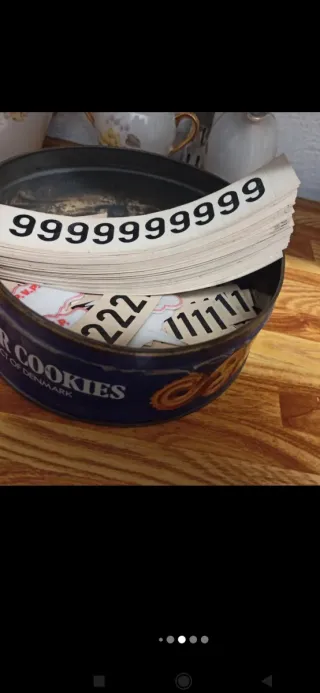 Lote números precios vintage