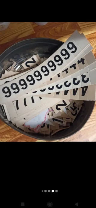 Lote números precios vintage