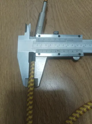 Cable Guitarra/Bajo 8m Trenzado Amarillo