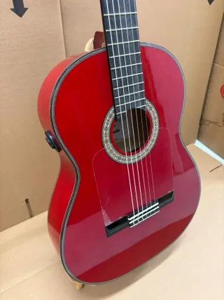 Guitarra Flamenca Roja Alameda Arce flameado OS1