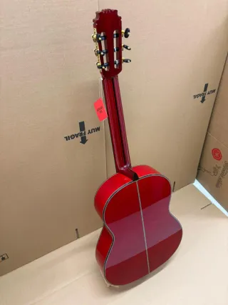 Guitarra Flamenca Roja Alameda Arce flameado OS1
