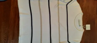 Jersey Cortefiel fino rayas doradas y azul marino