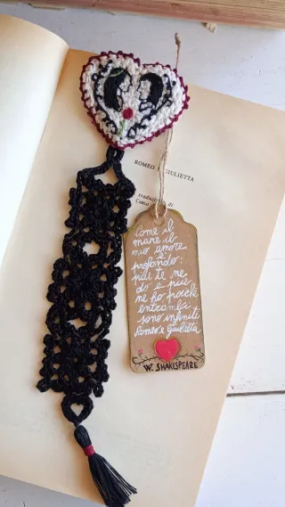 Segnalibro Romeo e Giulietta fatto a mano